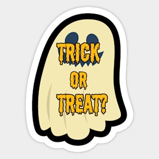 "Trick or Treat Halloween with Ghost" Sticker